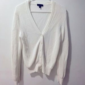 J. Crew White Sparkled Cardigan